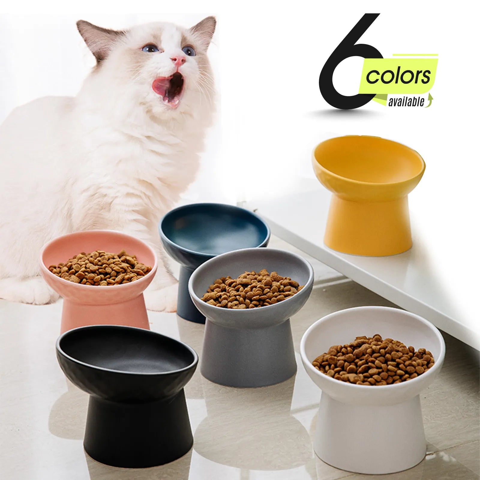 Cat Nordic Style Food Water Bowl