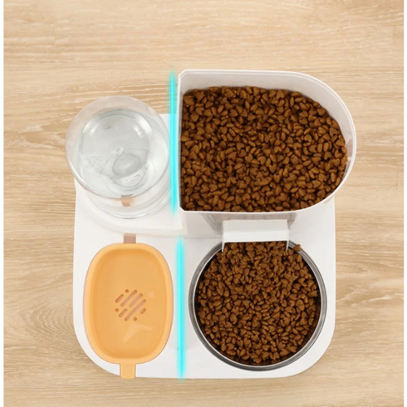 Cat Bowl Automatic Feeder Large Capacity with Water Dispenser