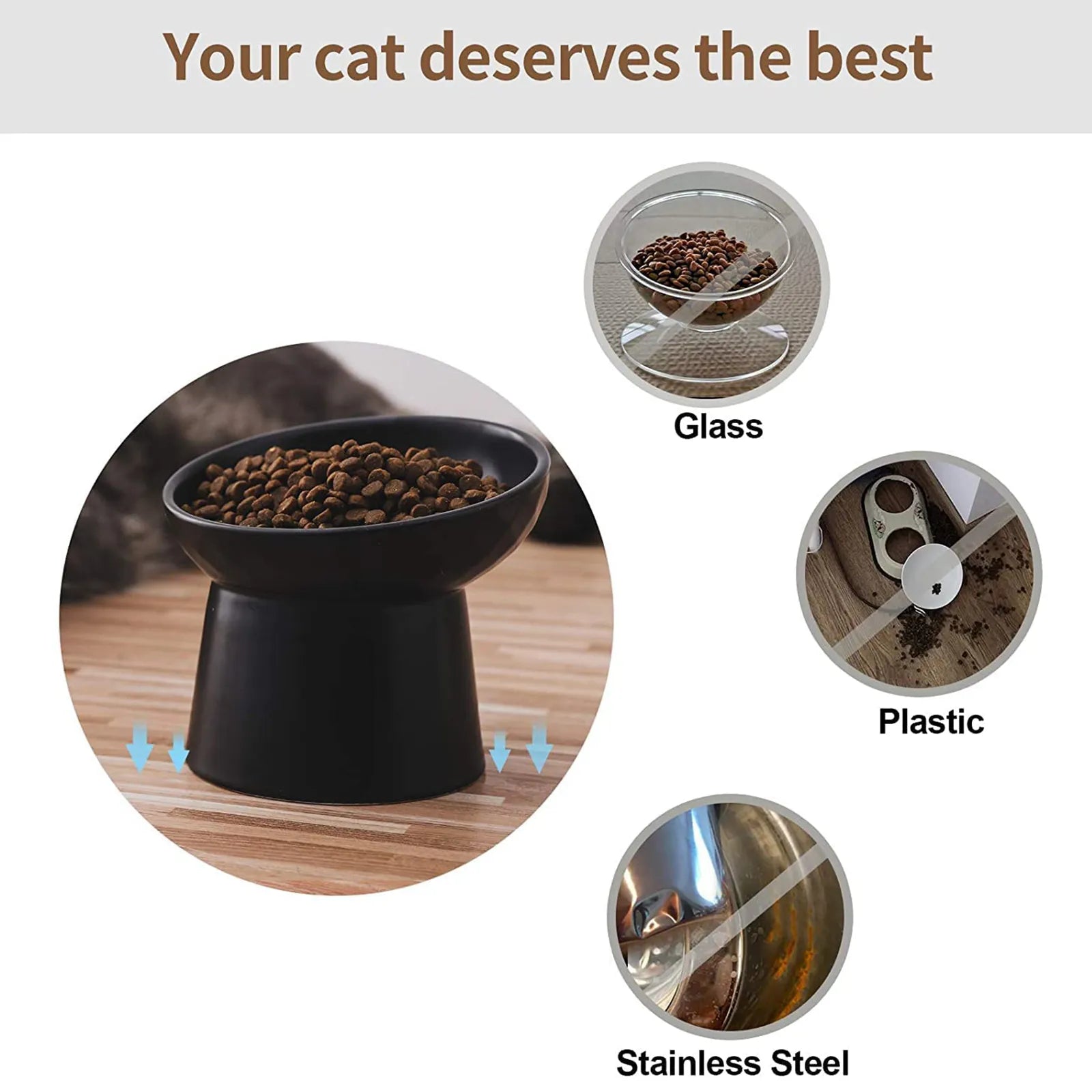 Cat Nordic Style Food Water Bowl