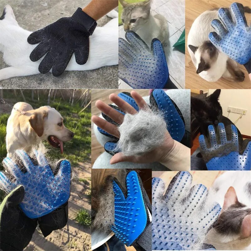 Cleaning Pet Grooming Glove Hair