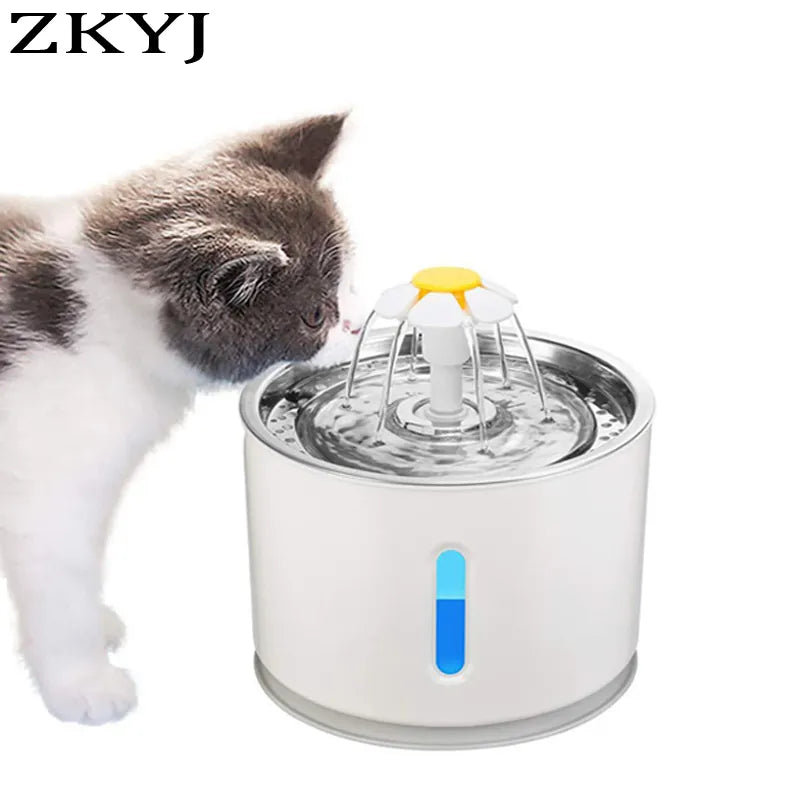 2.4L Automatic Pet Water Fountain Ultra Quiet USB Dog / dog Drinking Fountain